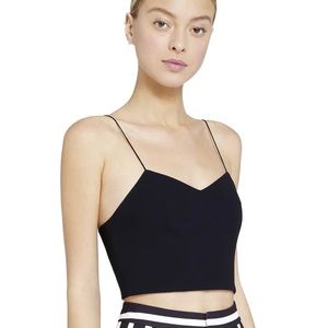 Alice and Olivia Black Archer Crop Tank Size Medium